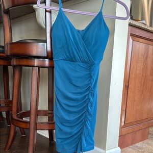 Elegant Blue/Green Sleeveless Dress Size XS excellent condition